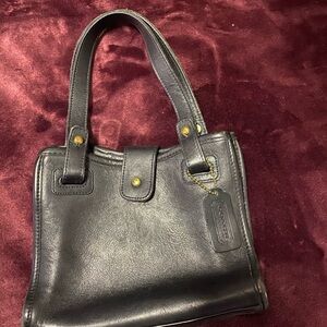 Coach Black Leather Mini Bag